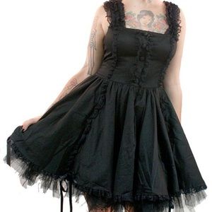 Hell Bunny Wendi Black Lolita dress sz L